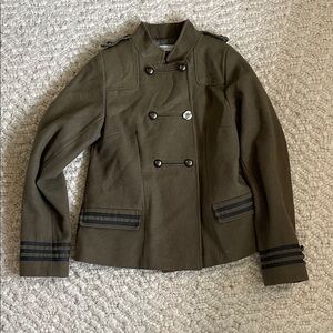Olive Green Military Style wool women’s Jacket